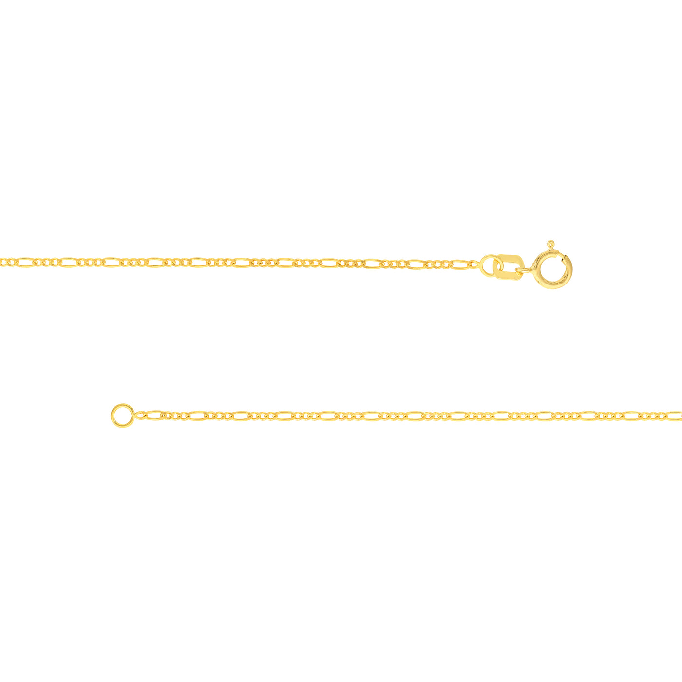 1.30mm Figaro Chain with Spring Ring