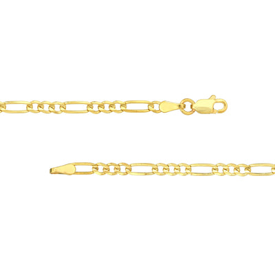 2.85mm Light Concave Figaro Chain with Lobster Lock