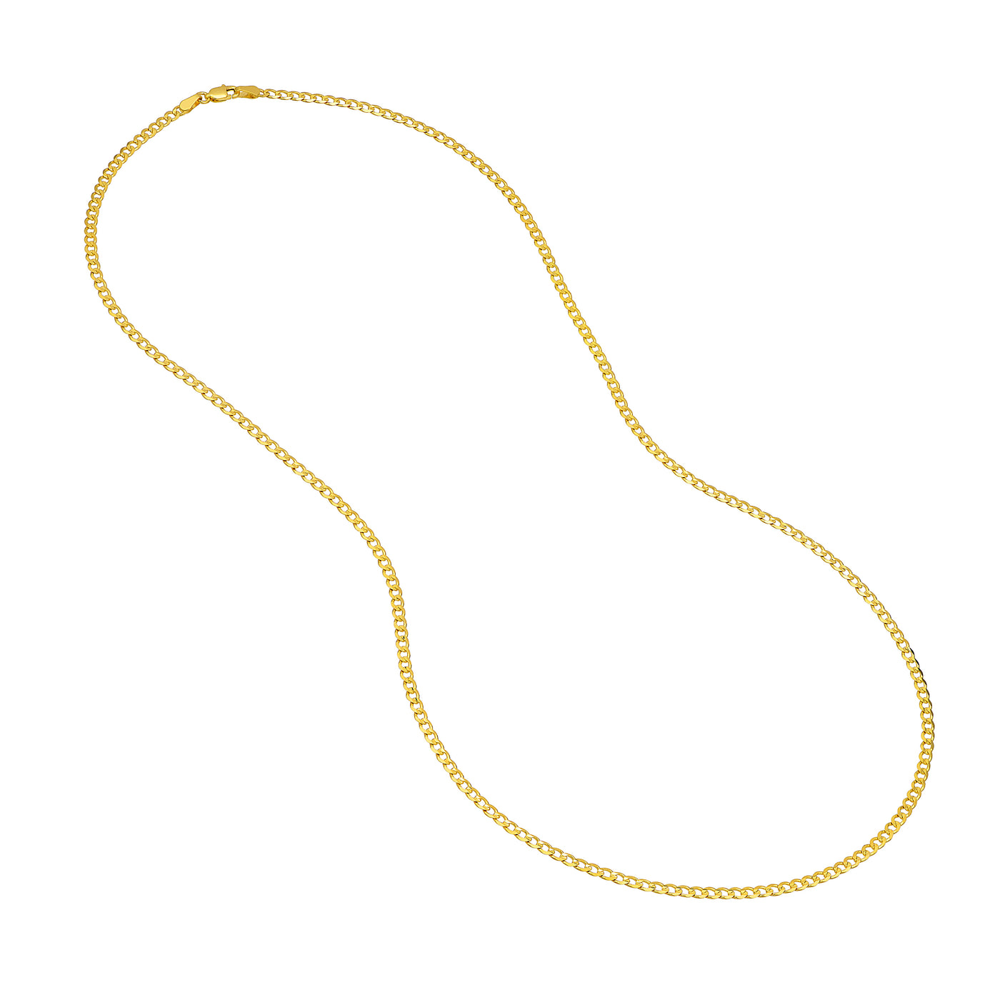 2.7mm Light Open Curb Chain with Lobster Lock