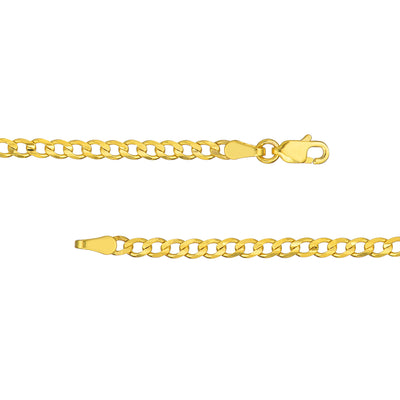 2.7mm Light Open Curb Chain with Lobster Lock