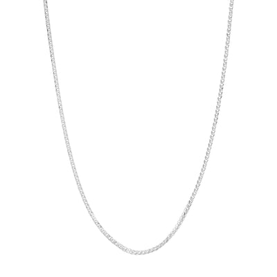 1.25mm D/C Square Wheat Chain with Lobster Lock