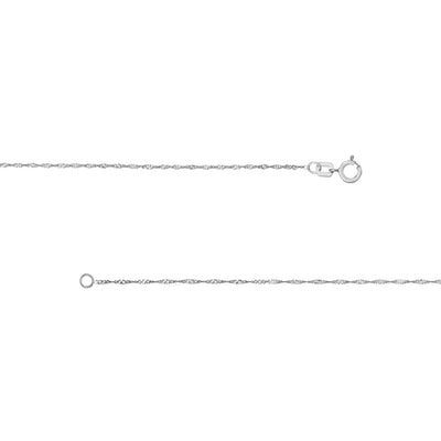 1mm Singapore Chain with Spring Ring