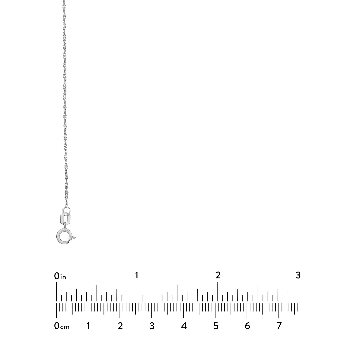 1mm Singapore Chain with Spring Ring