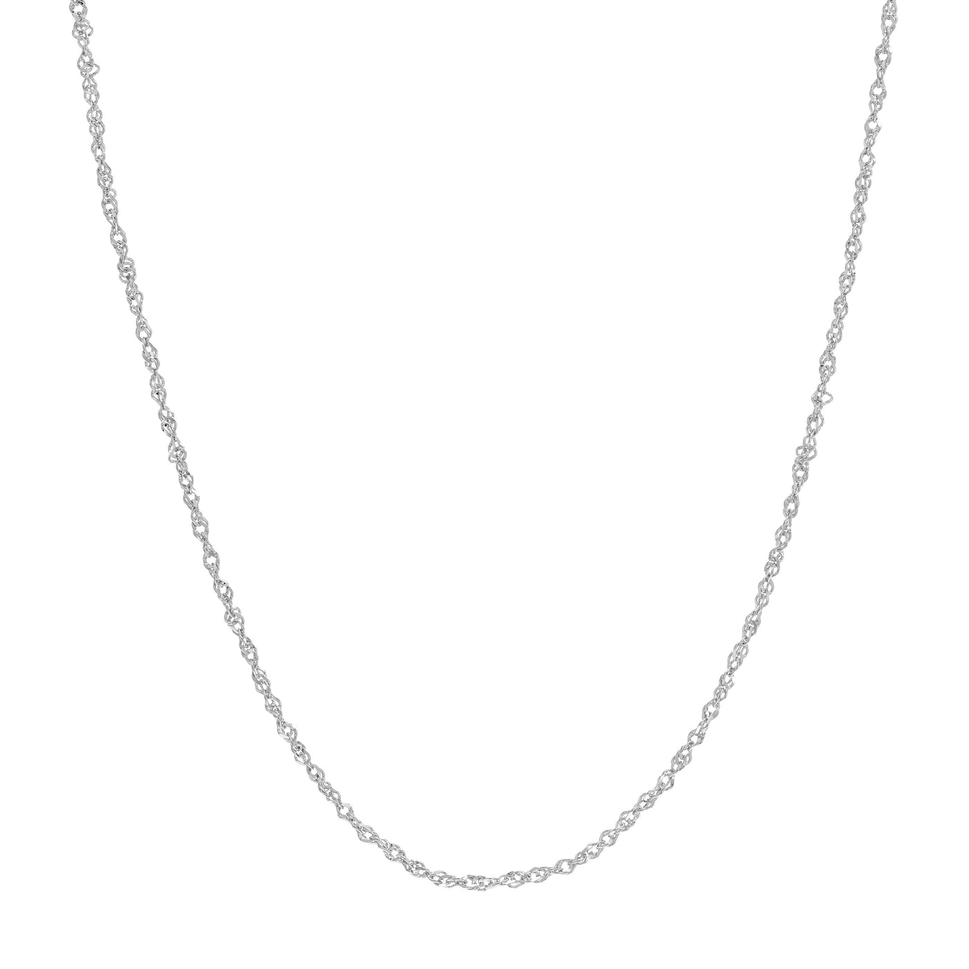 0.8mm Sparkle Singapore Chain with Spring Ring