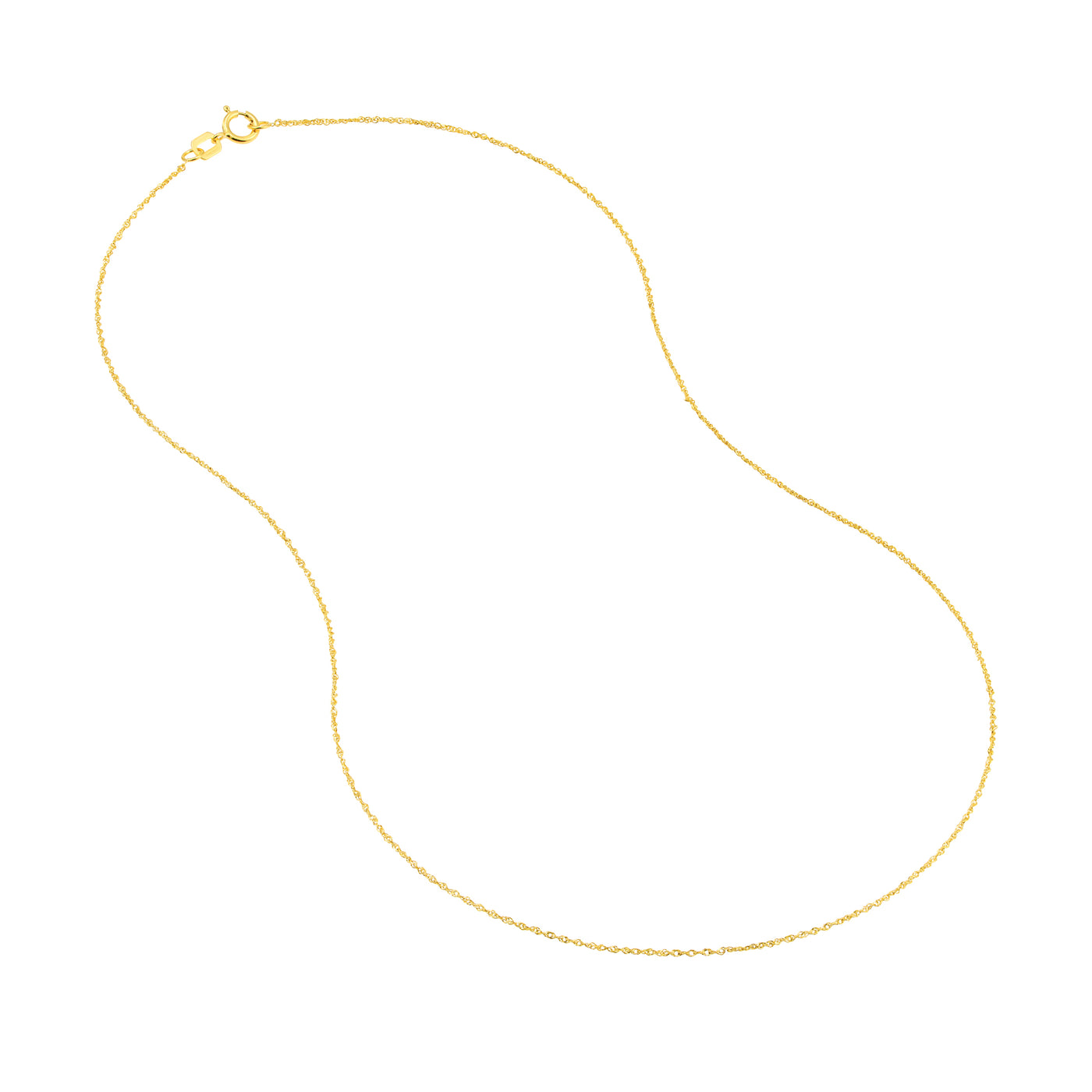 0.8mm Sparkle Singapore Chain with Spring Ring