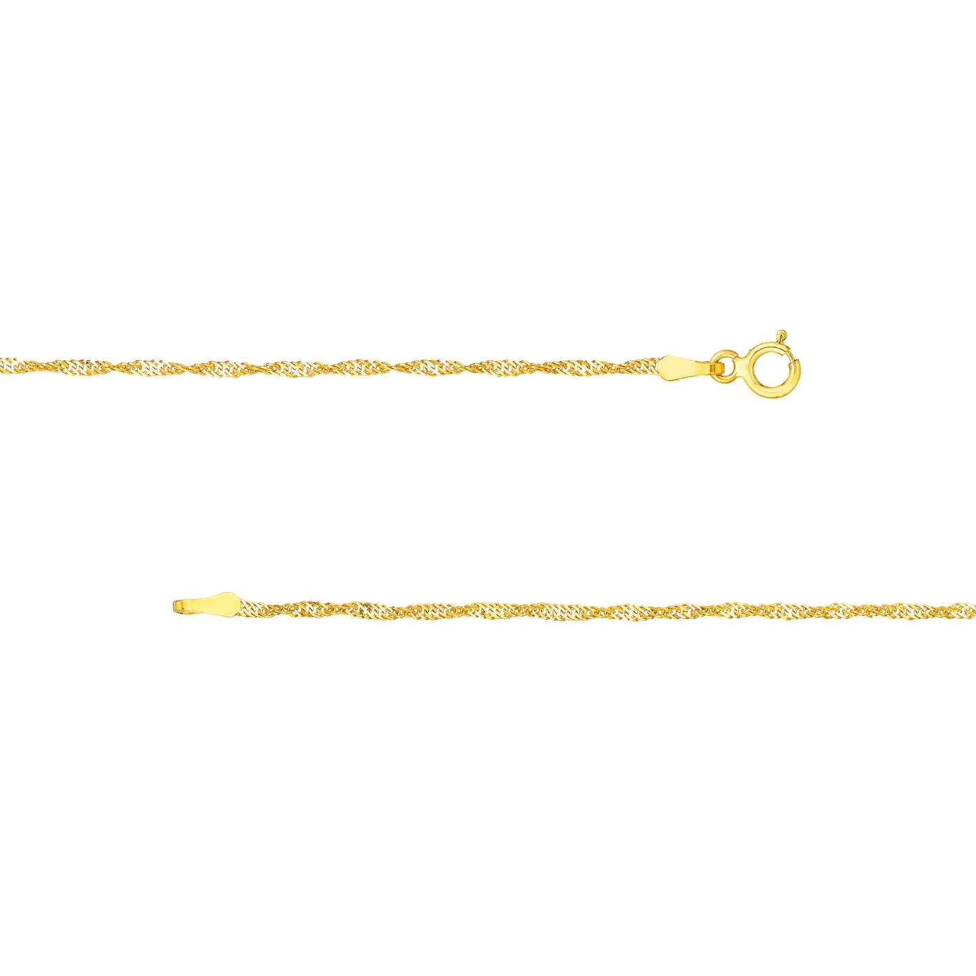 1.4mm Singapore Chain with Spring Ring