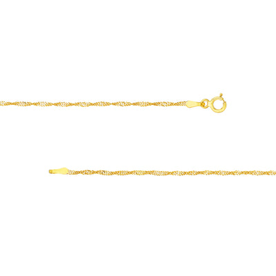 1.4mm Singapore Chain with Spring Ring