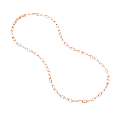 3.1mm Paper Clip Chain with Lobster Lock