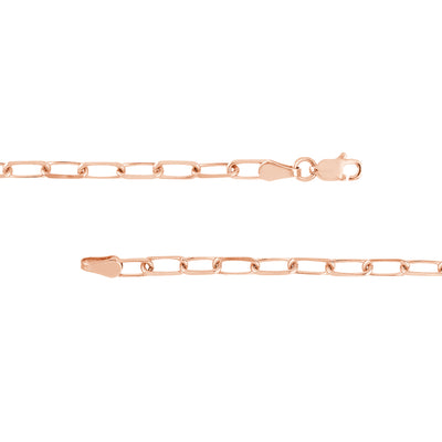 3.1mm Paper Clip Chain with Lobster Lock