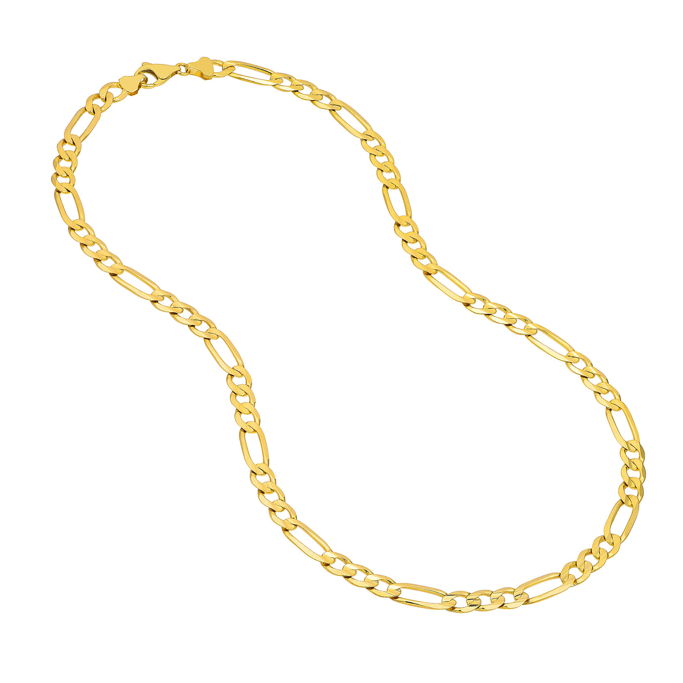 7.2mm Light Concave Figaro Chain Pear Shape Lock EndCap