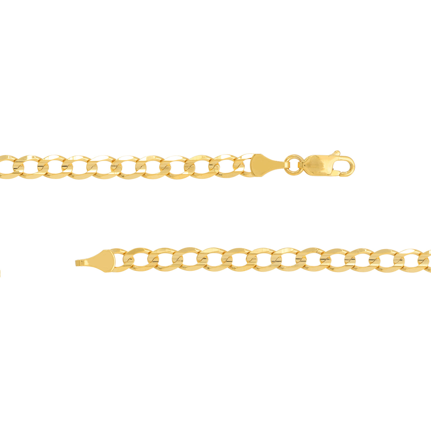 4.9mm Light Concave Curb Chain with Lob. Lock