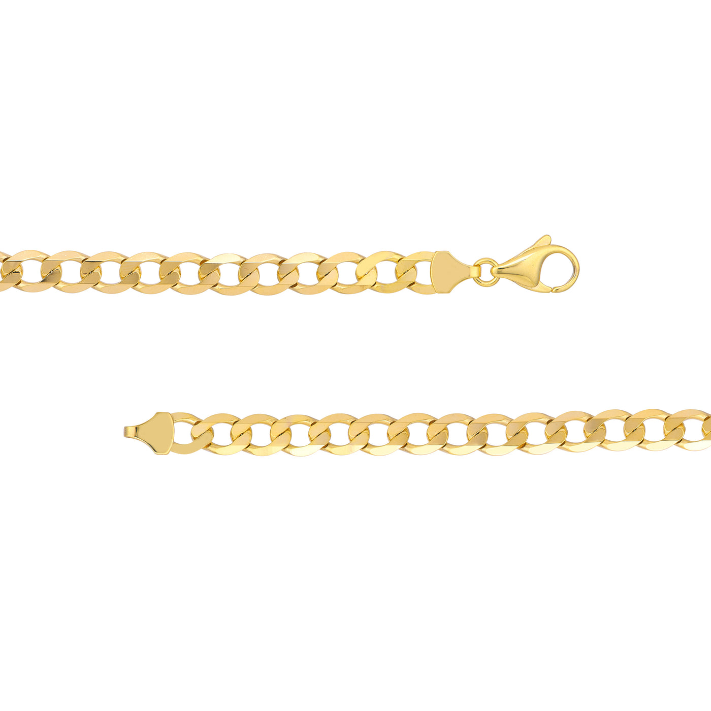 7.2mm Light Open Curb Chain with Lobster Lock