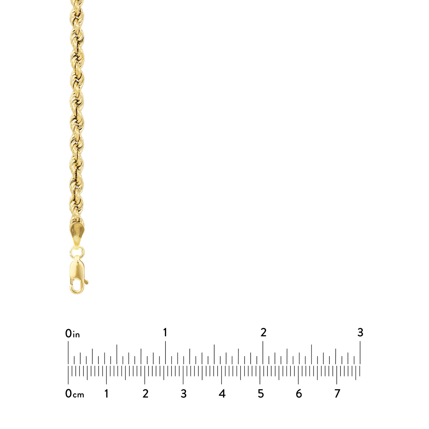 4mm Light Rope Chain with Lobster Lock