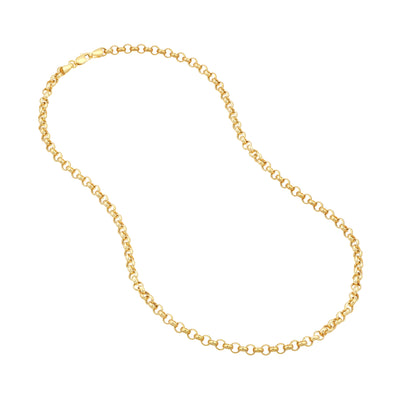 3.75mm Hollow Rolo Chain with Lobster Lock