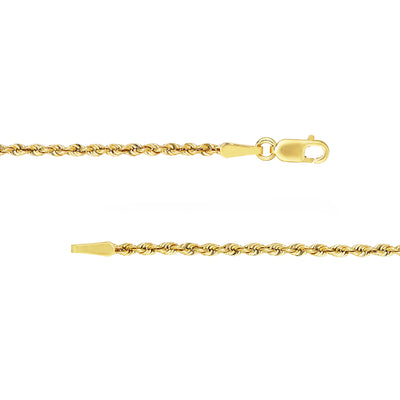 1.8mm Light Rope Chain with Lobster Lock