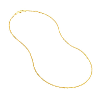 1.75mm Square Wheat Chain with Lobster Lock