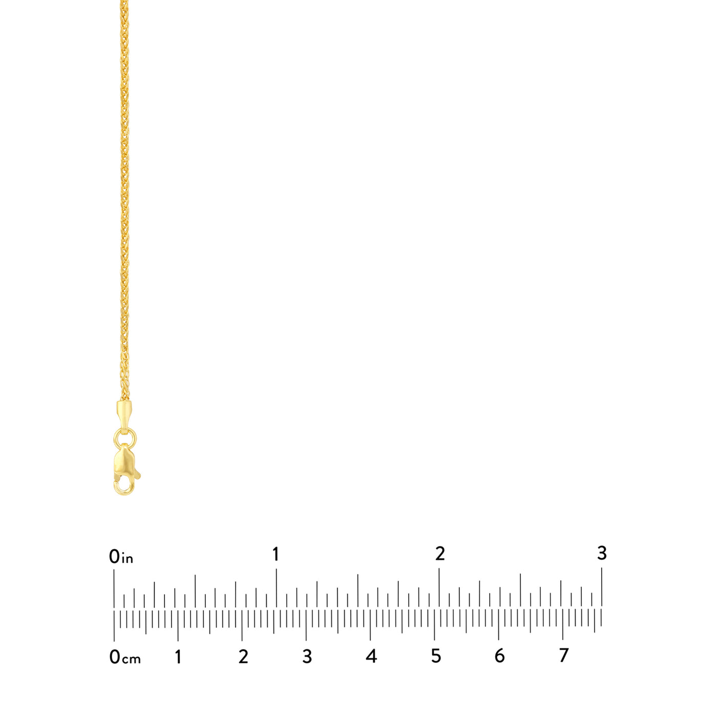 1.75mm Square Wheat Chain with Lobster Lock