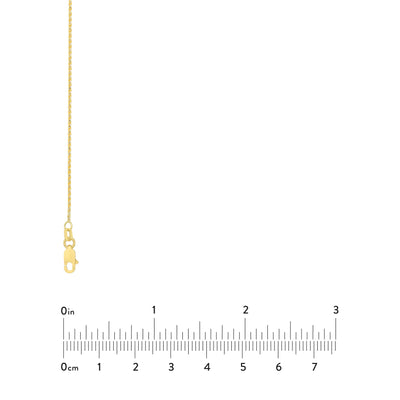 1.05mm Two-Tone Pave Wheat Chain with Lobster Lock
