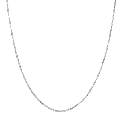 Sterling Silver 1.7mm Singapore Chain
