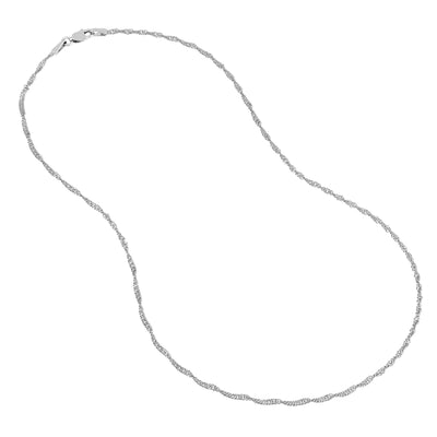 Sterling Silver 1.7mm Singapore Chain