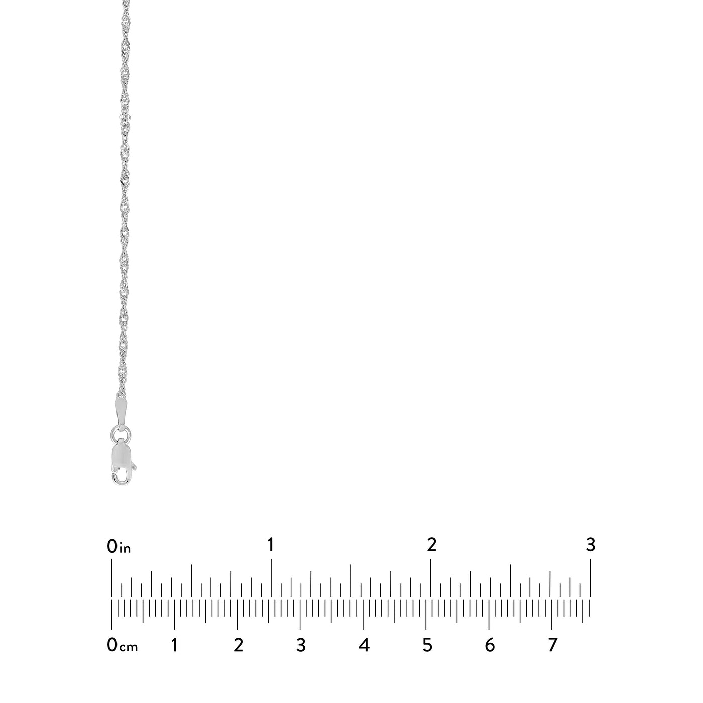 Sterling Silver 1.7mm Singapore Chain