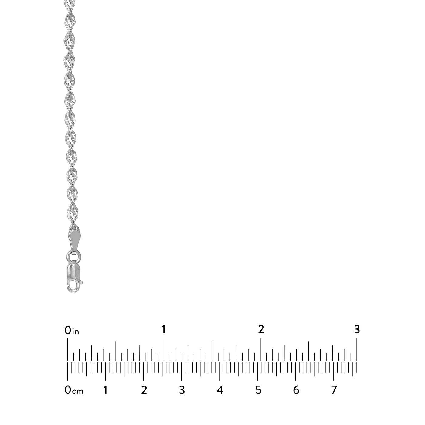 Sterling Silver 2.9mm Dorica Chain