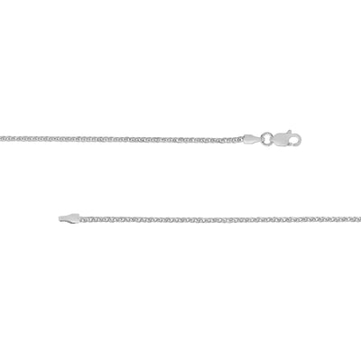 Sterling Silver 1.25mm Square Wheat Chain