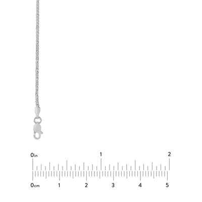 Sterling Silver 1.25mm Square Wheat Chain