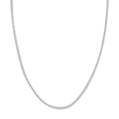 Sterling Silver 2.9mm Square Wheat Chain