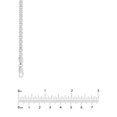Sterling Silver 3.40mm Fancy Box Chain with Lobster Lock