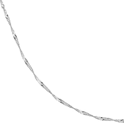 Sterling Silver 1.4mm Singapore Chain