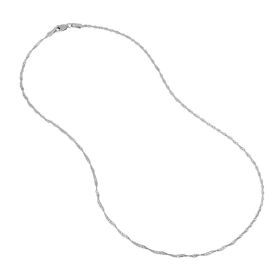 Sterling Silver 1.4mm Singapore Chain