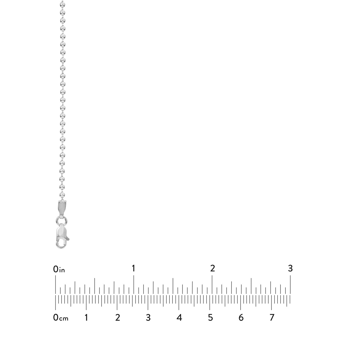 Sterling Silver 2mm Bead Chain