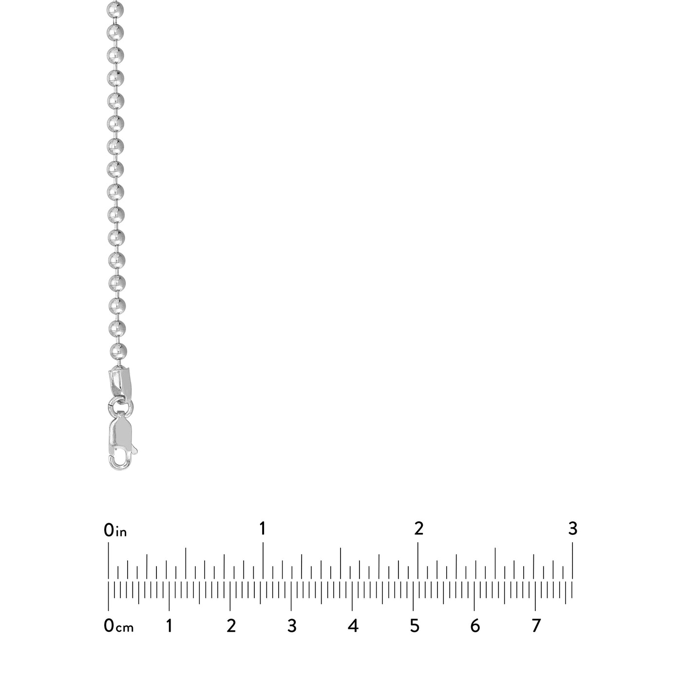 Sterling Silver 3mm Bead Chain