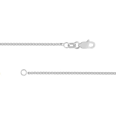 Sterling Silver 1.2mm Box Chain with Lobster Lock
