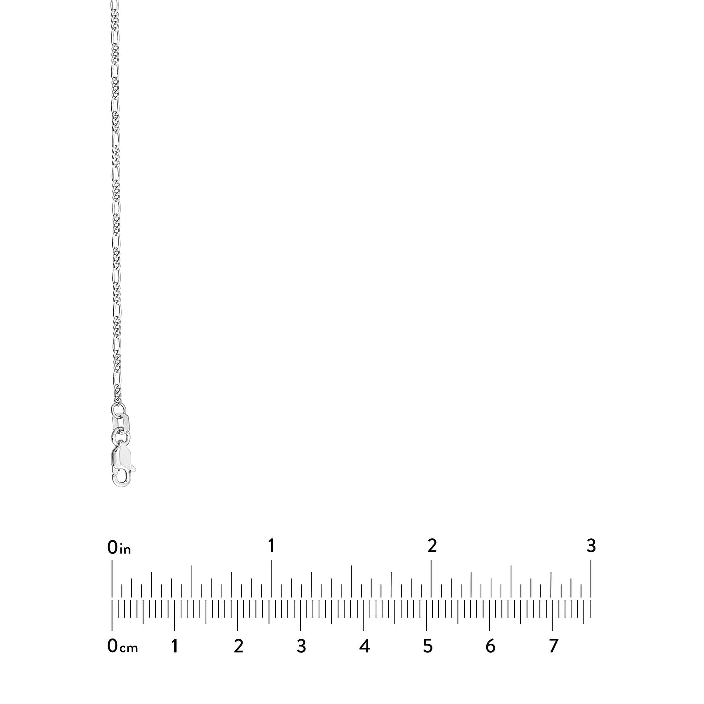 Sterling Silver 1.5mm Figaro Chain with Lobster Lock