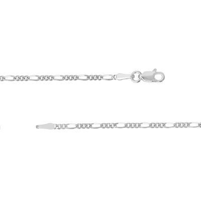 Sterling Silver 1.9mm Figaro Chain with Lobster Lock