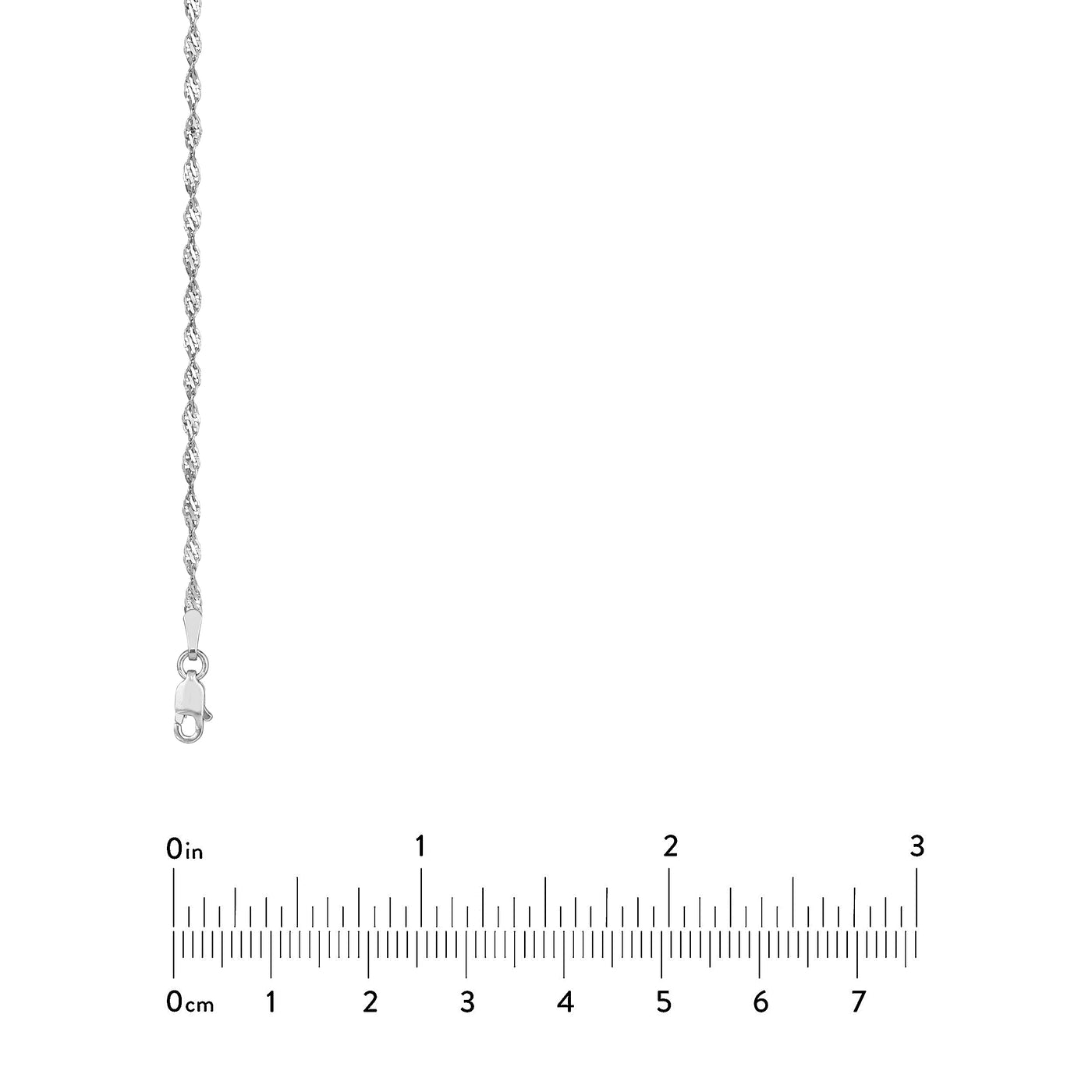 Sterling Silver 2.1mm Dorica Chain with Lobster Lock