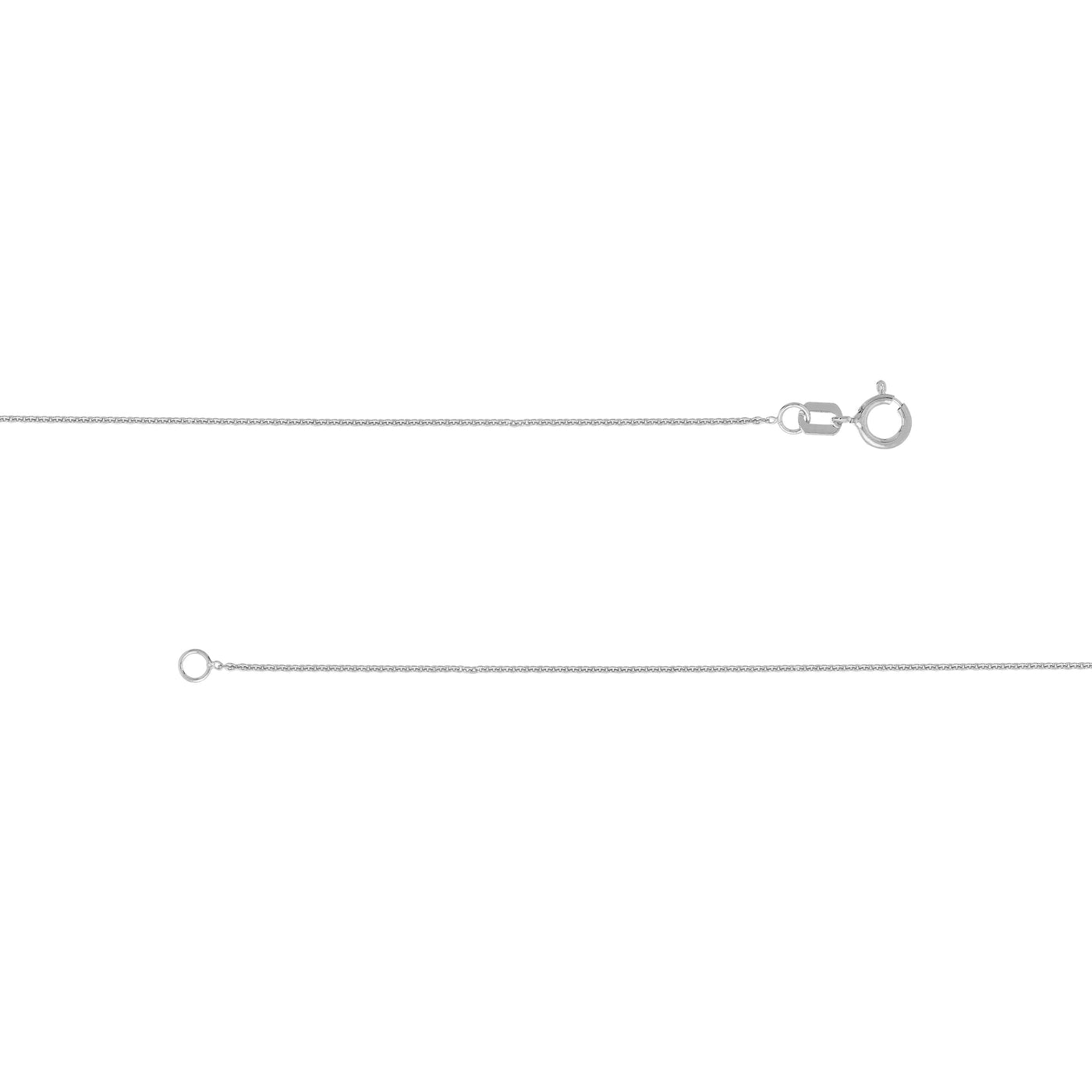 Sterling Silver 0.9mm Cable Chain with Spring Ring