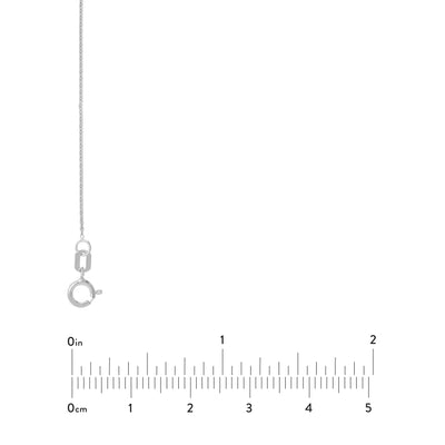 Sterling Silver 0.9mm Cable Chain with Spring Ring