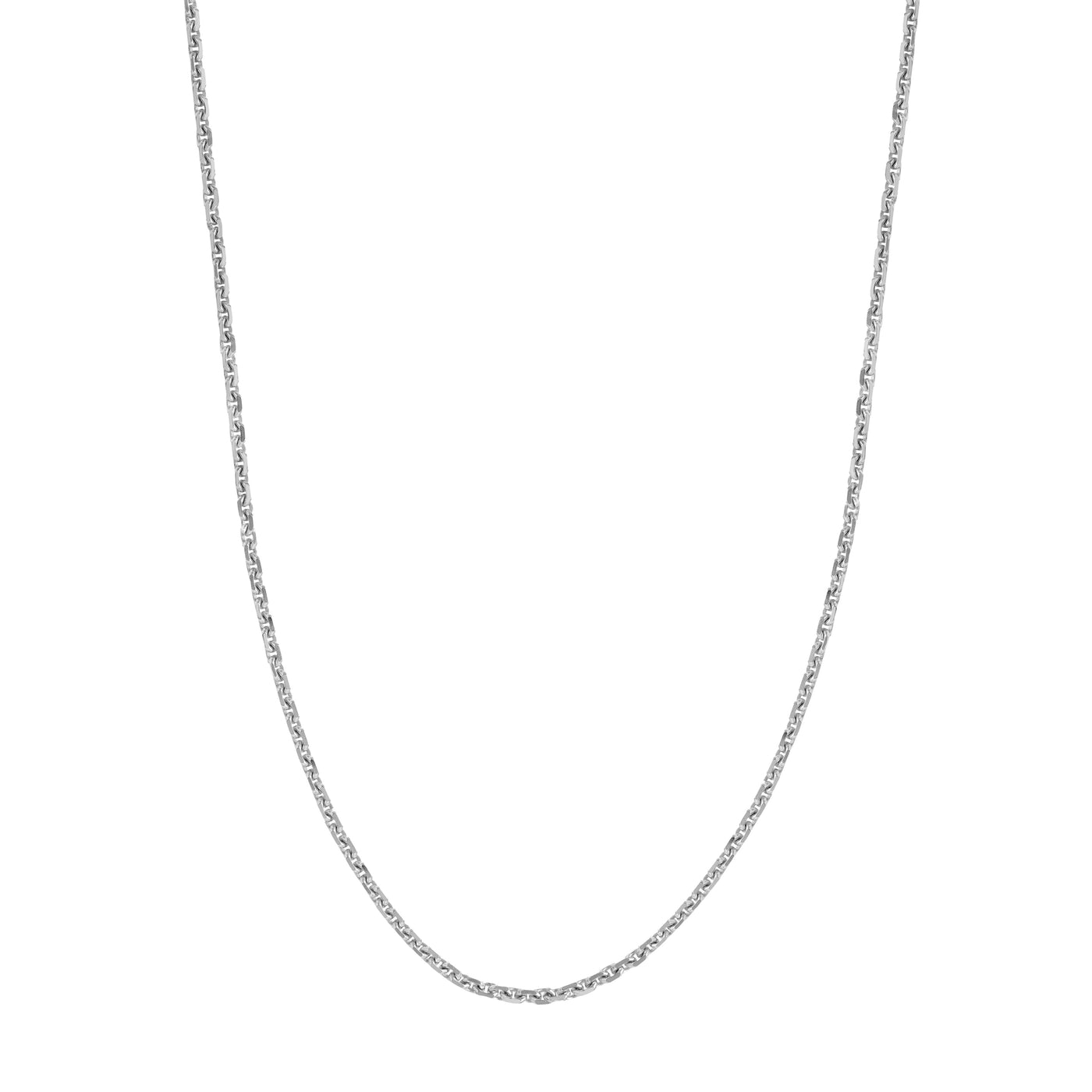 Sterling Silver 1.25mm D/C Cable Chain with Lobster Lock