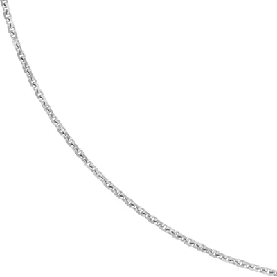Sterling Silver 1.25mm D/C Cable Chain with Lobster Lock