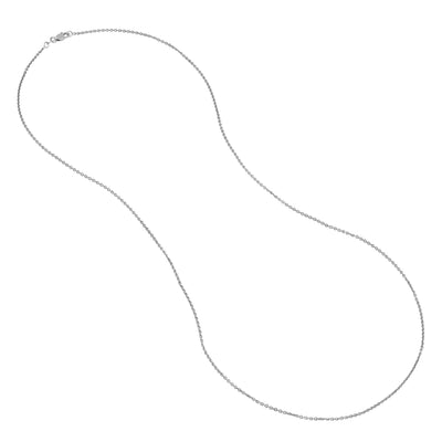 Sterling Silver 1.25mm D/C Cable Chain with Lobster Lock