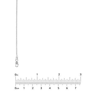 Sterling Silver 1.25mm D/C Cable Chain with Lobster Lock