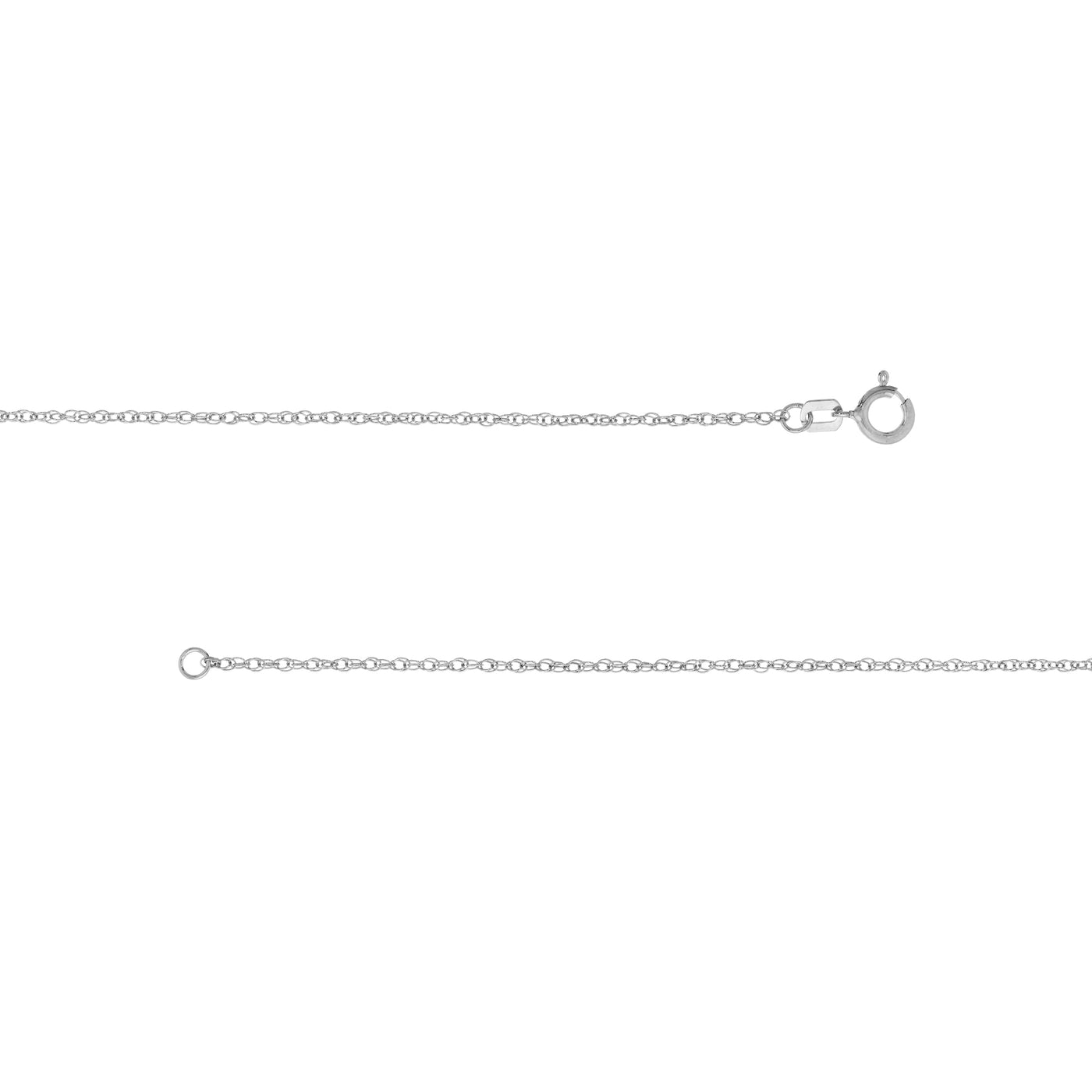 Sterling Silver 1.35mm Pendant Rope Chain