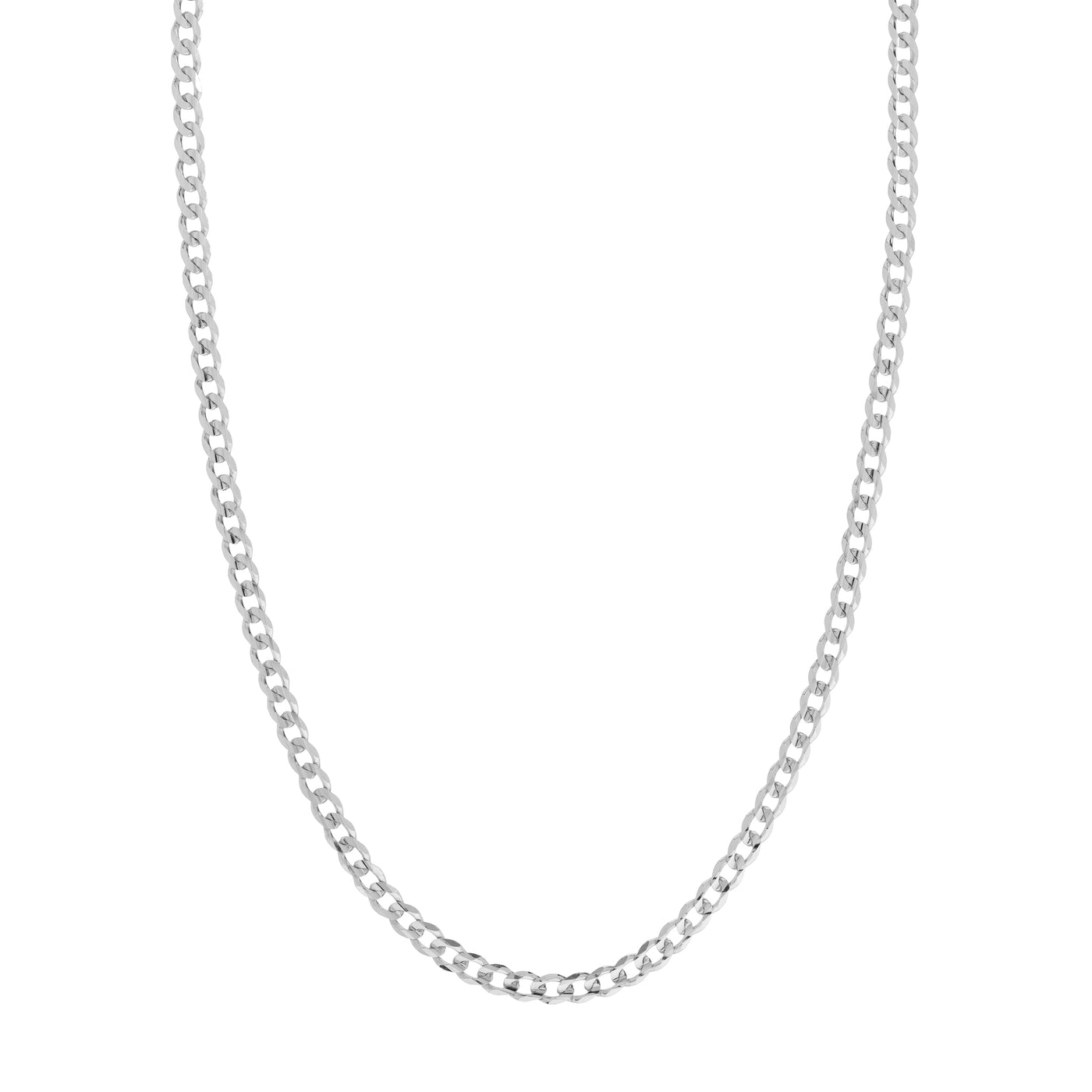 Sterling Silver 5.2mm Light Curb Chain with Lobster Lock