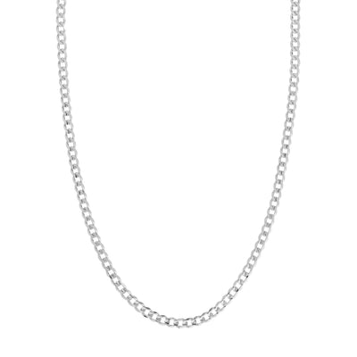 Sterling Silver 5.2mm Light Curb Chain with Lobster Lock