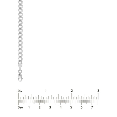 Sterling Silver 5.2mm Light Curb Chain with Lobster Lock