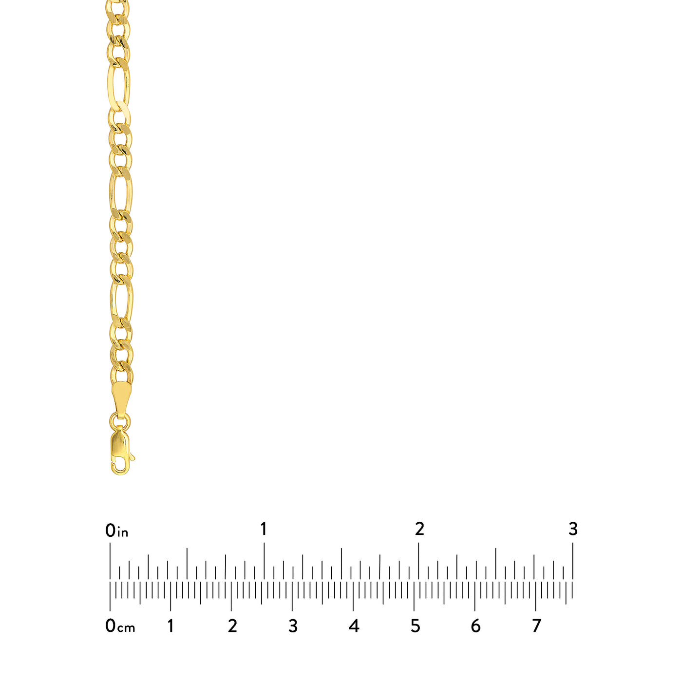4.90mm Hollow Cuban Figaro Chain