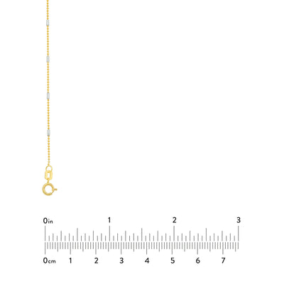 0.95mm Two-Tone Barrel Saturn Chain with Lobster Lock